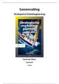 Samenvatting Strategische Marketingplanning Hoofdstuk 1 t&sol;m 8&comma; Karel Jan Alsem&comma; Noordhoff&comma; 9e druk&period;