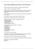 EXOS PERFORMANCE SPECIALIST CERTIFICATION