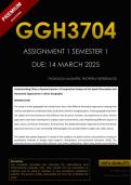 GGH3704 Assignment 1 &lpar;Semester 1&rpar; 2025 &lpar;762181&rpar; - DUE 14 March 2025