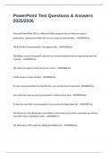 PowerPoint Test Questions & Answers 2025&sol;2026
