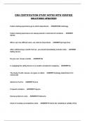 CMA CERTIFICATION STUDY NOTES WITH VERIFIED SOLUTIONS UPDATED&excl;&excl;
