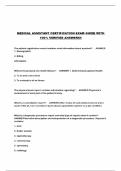 MEDICAL ASSISTANT CERTIFICATION EXAM GUIDE WITH 100&percnt; VERIFIED ANSWERS&excl;&excl;