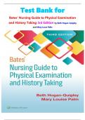 Test Bank for  Bates' Nursing Guide to Physical Examination and History Taking 3rd Edition by Beth Hogan-Quigley and Mary Louis Palm isbn-9781975161095 All Chapters 1-24 Covered Graded A&plus;