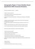 Geography Paper 2 Case Studies Exam Questions With Assured Answers