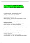 AQA GCSE COMBINED SCIENCE TRILOGY B2 Questions and Answers