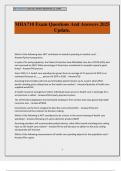 MHA710 Exam Questions And Answers 2025 Update&period;