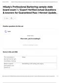 Milady's Professional Barbering sample state board exam 1 &sol; Expert Verified Actual Questions & Answers for Guaranteed Pass &vert; Newest Update&comma; &period;