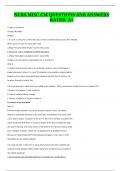NURS MISC CM QUESTIONS AND ANSWERS RATED A&plus; UPDATED