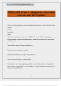 NRSG 2630 Exam 1 &ndash; Respiratory Questions And Answers 2025 Update&period;
