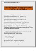 NRSG 2630 Exam 5 &ndash; Hematology Questions And Answers 2025 Update&period;