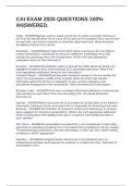 CAI EXAM 2025 QUESTIONS 100&percnt; ANSWERED&period;