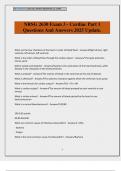 NRSG 2630 Exam 3 - Cardiac Part 1 Questions And Answers 2025 Update&period;