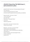 JOU3101 Reporting Fall 2025 Exam 3 well answered to pass