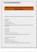 OECP Test Exam Questions And Answers 2025 Update&period;