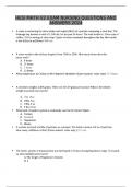 HESI Math V2 Exam Nursing Questions and Answers &ndash; Chamberlain College of Nursing &ndash; Complete Exam Preparation Material