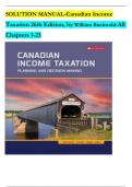 SOLUTION MANUAL-Canadian Income Taxation 26th Edition&comma; by William Buckwold-All Chapters 1-23 