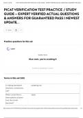 PICAT VERIFICATION TEST PRACTICE &sol; STUDY GUIDE &ndash; EXPERT VERIFIED ACTUAL QUESTIONS & ANSWERS FOR GUARANTEED PASS &vert; NEWEST UPDATE&comma; &period;