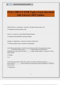 PAEA OBGYN EOR Topics Exam Questions And Answers 2025 Update&period;
