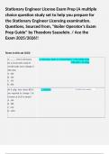 Stationary Engineer License Exam Prep &lpar;A multiple choice question study set to help you prepare for the Stationary Engineer Licensing examination&period; Questions&comma; Sourced from&comma; "Boiler Operator's Exam Prep Guide" by Theodore Sauselein&period; &sol; A