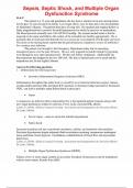  Sepsis&comma; Septic Shock&comma; and Multiple Organ Dysfunction Syndrome 