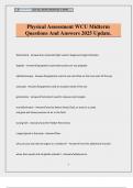 Physical Assessment WCU Midterm Questions And Answers 2025 Update&period;