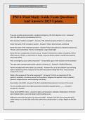 PSFA Final Study Guide Exam Questions And Answers 2025 Update&period;