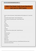 PSFA Test Study Guide Exam Questions And Answers 2025 Update