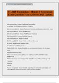 SHARP Foundation - Module 1 Assessment Exam Questions And Answers 2025 Update&period;