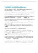 TAMU ECON 410 Final Review Questions With 100&percnt; Correct Answers&period;