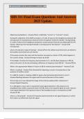 SHS 311 Final Exam Questions And Answers 2025 Update&period;
