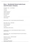 Reca &ndash; Residential Study Guide Exam  And All Actual  Answers&period;
