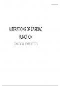 ALTERATIONS OF CARDIAC  FUNCTION  CONGENITAL HEART DEFECT