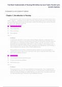 Test Bank - Fundamentals of Nursing The Art and Science of Person-Centered Care 9th Edition by Carol Taylor Pamela Lynn  &sol; All Chapters 1-46 &sol; Full Complete
