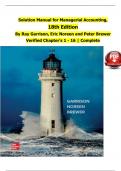 Managerial Accounting &ndash; 18th Edition by Ray Garrison&comma; Eric Noreen & Peter Brewer &vert; Solution Manual for Chapters 1&ndash;16 &vert; Verified and Complete Version