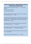 Florida Test Study Guide - Public Adjusting 3-20 &lpar;Set 1&rpar; questions with verified answers