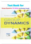 Test Bank for  Group Dynamics 7th Edition by Donelson Forsyth isbn-9781337408851 All Chapters Latest Verified Guide Graded A+