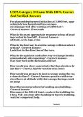 USPA Category D Exam With 100&percnt; Correct And Verified Answers