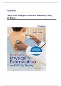 Test Bank for Bates&rsquo; Guide To Physical Examination and History Taking 13th Edition by Bickley &vert; All Chapters Included&vert; LATEST EDITION