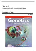 Test Bank - Genetics&colon; A Conceptual Approach&comma; 7th Digital Update Edition &lpar;Pierce&comma; 2025&rpar;&comma; Chapter 1-26 &vert; All Chapters