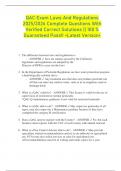 QAC Exam Laws And Regulations  2025&sol;2026 Complete Questions With  Verified Correct Solutions &vert;&vert; 100 &percnt;  Guaranteed Pass&excl;&excl; <Latest Version> 