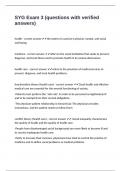 SYG Exam 3 &lpar;questions with verified answers&rpar;