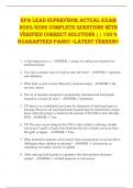 EPA Lead Supervisor ACTUAL EXAM  2025&sol;2026 Complete Questions With  Verified Correct Solutions &vert;&vert; 100 &percnt;  Guaranteed Pass&excl;&excl; <Latest Version> 