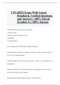 CPI &lpar;2025&rpar; Exam With Actual Detailed & Verified Questions and Answers &vert; 100&percnt; Solved &vert;Graded A&plus;&vert; 100&percnt; Success