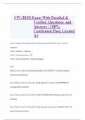 CPI &lpar;2025&rpar; Exam With Detailed &  Verified Questions and Answers &vert; 100&percnt; Confirmed Pass&vert; Graded  A&plus;