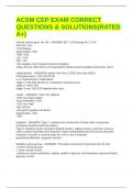 ACSM CEP EXAM CORRECT QUESTIONS & SOLUTIONS&lpar;RATED A&plus;&rpar;  normal values bg tri&comma; 