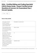 NHA - Certified Billing and Coding Specialist &lpar;CBCS&rpar; Study Guide &sol; Expert Verified Actual Questions & Answers for Guaranteed Pass &vert; Newest Update&comma;