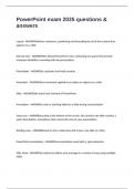 PowerPoint exam 2025 questions & answers