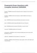 Powerpoint Exam Questions with Complete Solutions 2025&sol;2026