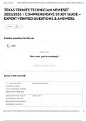TEXAS TERMITE TECHNICIAN NEWESET 2025&sol;2026 &sol; COMPREHENSIVE STUDY GUIDE &ndash; EXPERT VERIFIED QUESTIONS & ANSWERS&period;