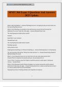 SPMT 304 Exam 3 Questions And Answers 2025 Update&period;